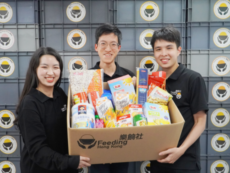 people holding food boxes 